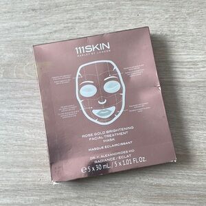 111skin rose gold brightening facial treatment mask.